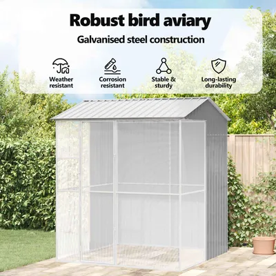 vidaXL Enclos pour oiseaux Acier vidaXL Enclos pour oiseaux Acier