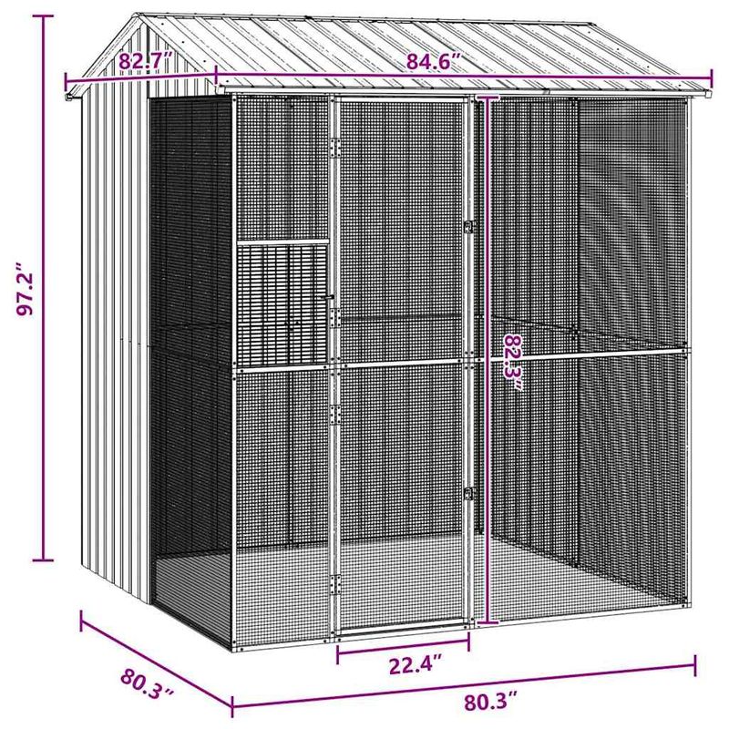 vidaXL Cages à oiseaux