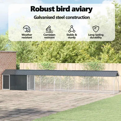vidaXL Enclos pour oiseaux Acier vidaXL Enclos pour oiseaux Acier