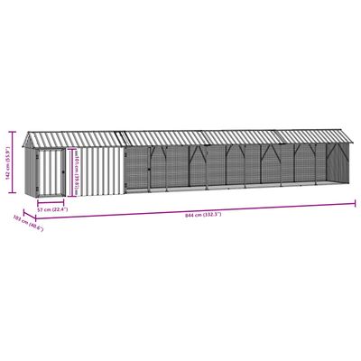 vidaXL Enclos pour oiseaux Acier