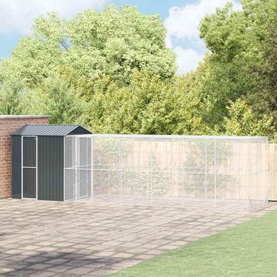 vidaXL Cage pour oiseaux d'extérieur Acier
