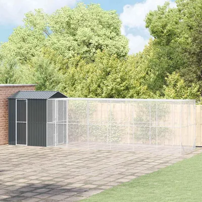 vidaXL Cage pour oiseaux d'extérieur Acier