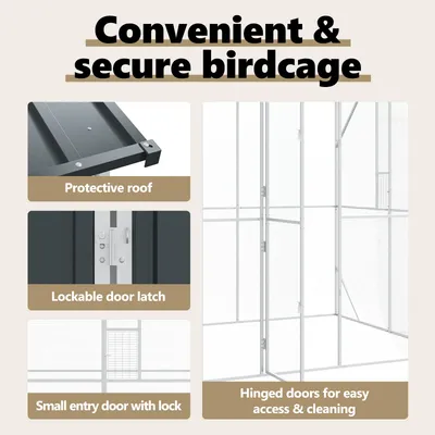 vidaXL Cage pour oiseaux d'extérieur Acier vidaXL Cage pour oiseaux d'extérieur Acier