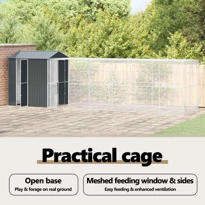 vidaXL Cage pour oiseaux d'extérieur Acier vidaXL Cage pour oiseaux d'extérieur Acier