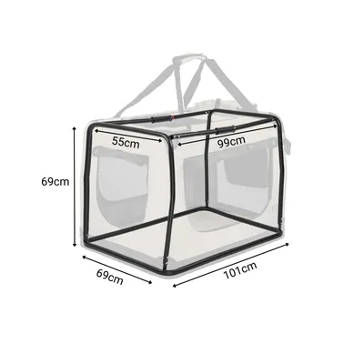 lionto faltbare Hundetransportbox aus robustem Stoff für Auto und Reisen lionto faltbare Hundetransportbox aus robustem Stoff für Auto und Reisen