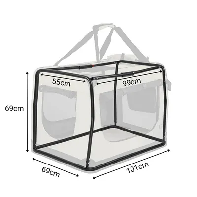 lionto transport chien pliable auto voyage tissu robuste noir