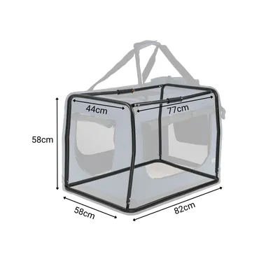lionto faltbare Hundetransportbox aus robustem Stoff für Auto und Reisen lionto faltbare Hundetransportbox aus robustem Stoff für Auto und Reisen