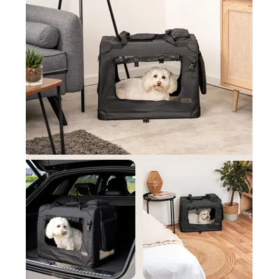 lionto caisse de transport chien pliable, tissu robuste, voyage lionto caisse de transport chien pliable, tissu robuste, voyage