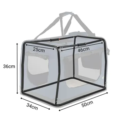 lionto transport chien pliable auto voyage tissu robuste noir