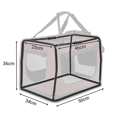 lionto transport chien pliable auto voyage tissu robuste noir