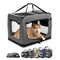 lionto caisse de transport chien pliable, tissu robuste, voyage 101x69x70 cm XXXL jusqu'à 25 kg / gris