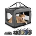 lionto faltbare Hundetransportbox aus robustem Stoff für Auto und Reisen