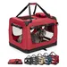 lionto faltbare Hundetransportbox aus robustem Stoff für Auto und Reisen