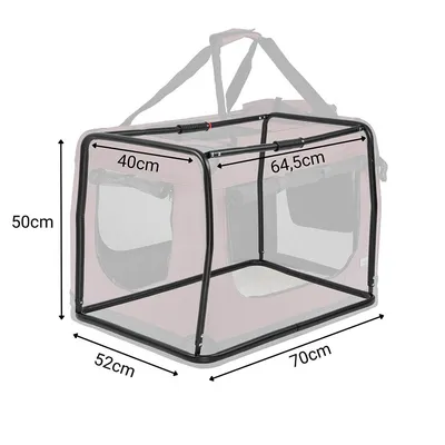 lionto transport chien pliable auto voyage tissu robuste noir