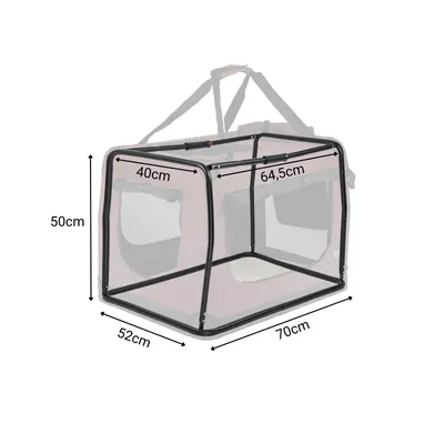 lionto faltbare Hundetransportbox aus robustem Stoff für Auto und Reisen lionto faltbare Hundetransportbox aus robustem Stoff für Auto und Reisen