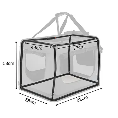 lionto transport chien pliable auto voyage tissu robuste noir