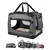 lionto transport chien pliable auto voyage tissu robuste noir