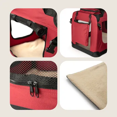 lionto transport chien pliable auto voyage tissu robuste noir