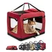 lionto faltbare Hundetransportbox aus robustem Stoff für Auto und Reisen