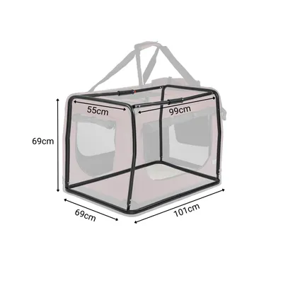 lionto faltbare Hundetransportbox aus robustem Stoff für Auto und Reisen lionto faltbare Hundetransportbox aus robustem Stoff für Auto und Reisen