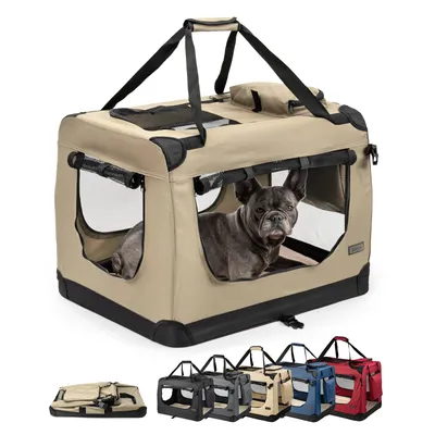 lionto caisse de transport chien pliable, tissu robuste, voyage lionto caisse de transport chien pliable, tissu robuste, voyage