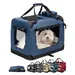 lionto faltbare Hundetransportbox aus robustem Stoff für Auto und Reisen