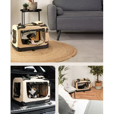 lionto caisse de transport chien pliable, tissu robuste, voyage lionto caisse de transport chien pliable, tissu robuste, voyage