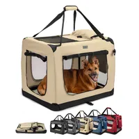 lionto caisse de transport chien pliable, tissu robuste, voyage