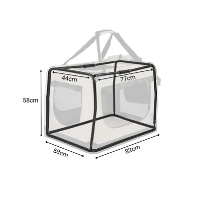 lionto faltbare Hundetransportbox aus robustem Stoff für Auto und Reisen
