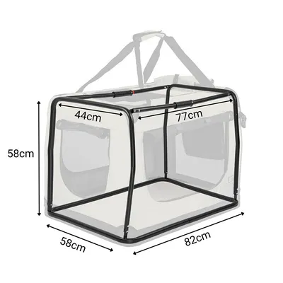 lionto transport chien pliable auto voyage tissu robuste noir