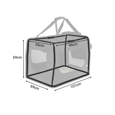 lionto faltbare Hundetransportbox aus robustem Stoff für Auto und Reisen lionto faltbare Hundetransportbox aus robustem Stoff für Auto und Reisen
