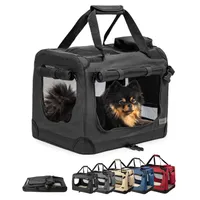 lionto caisse de transport chien pliable, tissu robuste, voyage