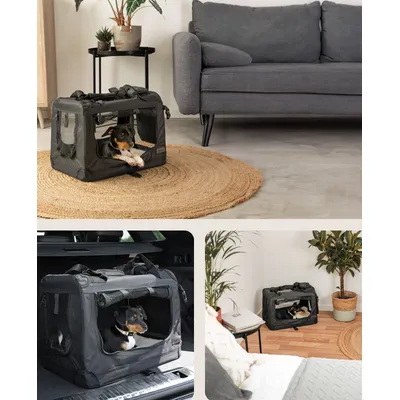 lionto caisse de transport chien pliable, tissu robuste, voyage lionto caisse de transport chien pliable, tissu robuste, voyage