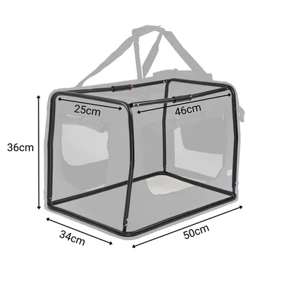 lionto transport chien pliable auto voyage tissu robuste noir