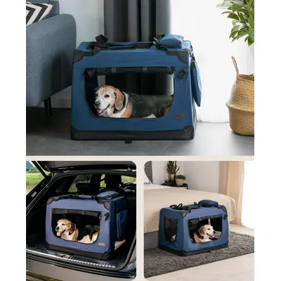 lionto caisse de transport chien pliable, tissu robuste, voyage lionto caisse de transport chien pliable, tissu robuste, voyage