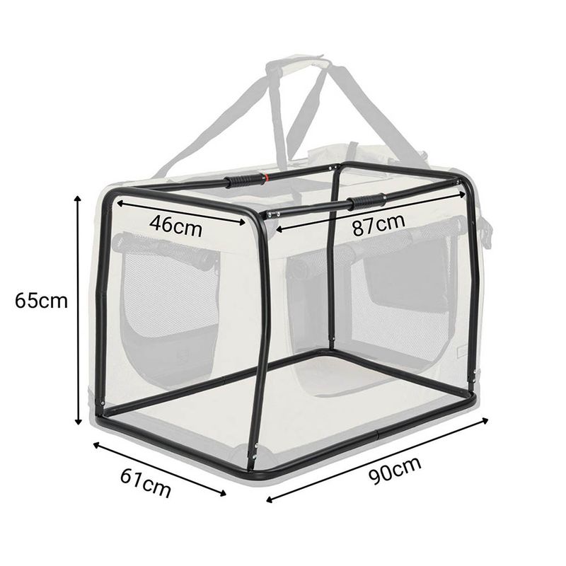 lionto transport chien pliable auto voyage tissu robuste noir