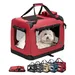 lionto faltbare Hundetransportbox aus robustem Stoff für Auto und Reisen