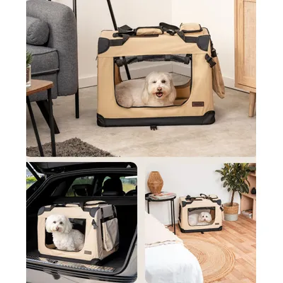 lionto caisse de transport chien pliable, tissu robuste, voyage lionto caisse de transport chien pliable, tissu robuste, voyage