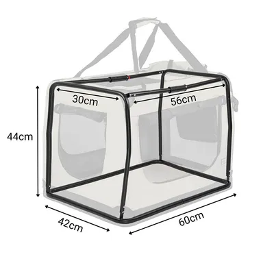 lionto transport chien pliable auto voyage tissu robuste noir