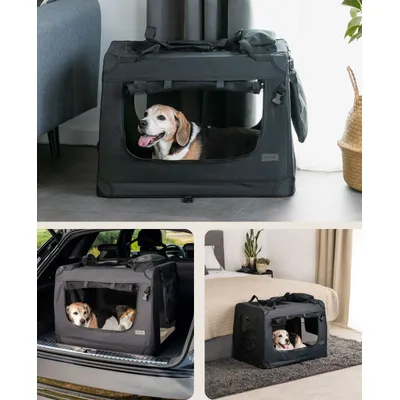 lionto caisse de transport chien pliable, tissu robuste, voyage lionto caisse de transport chien pliable, tissu robuste, voyage