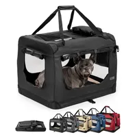 lionto caisse de transport chien pliable, tissu robuste, voyage