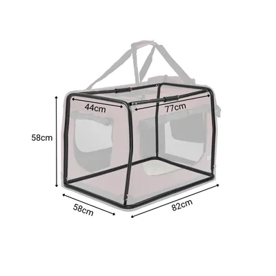 lionto faltbare Hundetransportbox aus robustem Stoff für Auto und Reisen lionto faltbare Hundetransportbox aus robustem Stoff für Auto und Reisen