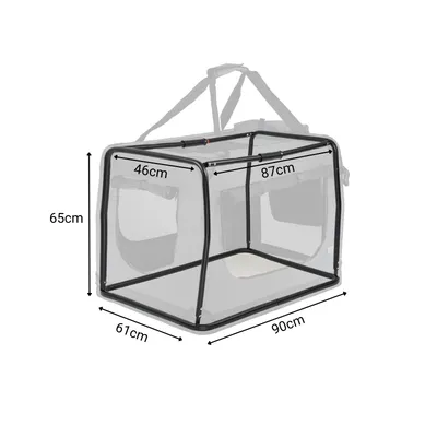 lionto faltbare Hundetransportbox aus robustem Stoff für Auto und Reisen lionto faltbare Hundetransportbox aus robustem Stoff für Auto und Reisen