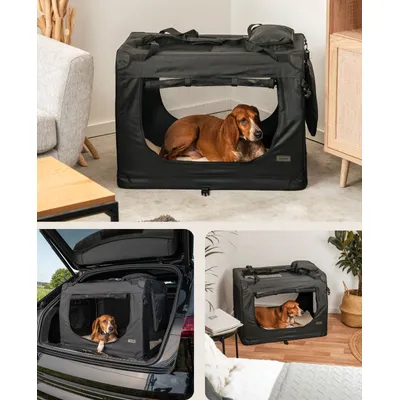 lionto caisse de transport chien pliable, tissu robuste, voyage lionto caisse de transport chien pliable, tissu robuste, voyage