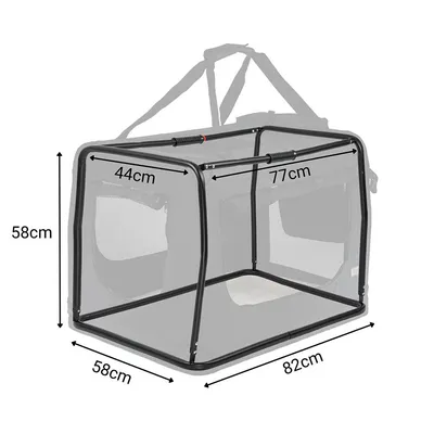 lionto transport chien pliable auto voyage tissu robuste noir