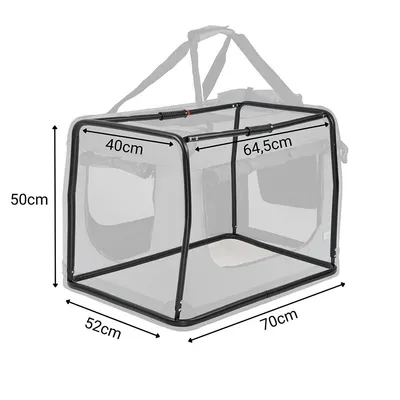 lionto transport chien pliable auto voyage tissu robuste noir