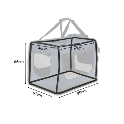 lionto faltbare Hundetransportbox aus robustem Stoff für Auto und Reisen lionto faltbare Hundetransportbox aus robustem Stoff für Auto und Reisen