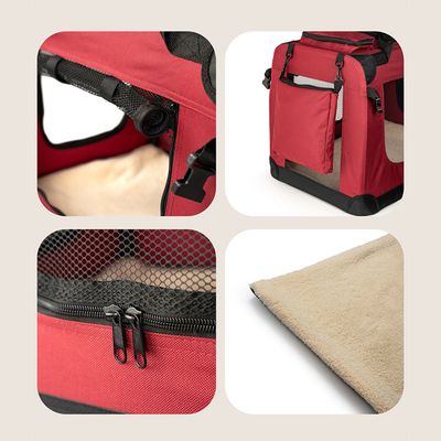 lionto caisse de transport chien pliable, tissu robuste, voyage