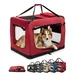 lionto faltbare Hundetransportbox aus robustem Stoff für Auto und Reisen