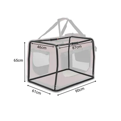 lionto faltbare Hundetransportbox aus robustem Stoff für Auto und Reisen lionto faltbare Hundetransportbox aus robustem Stoff für Auto und Reisen